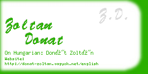 zoltan donat business card